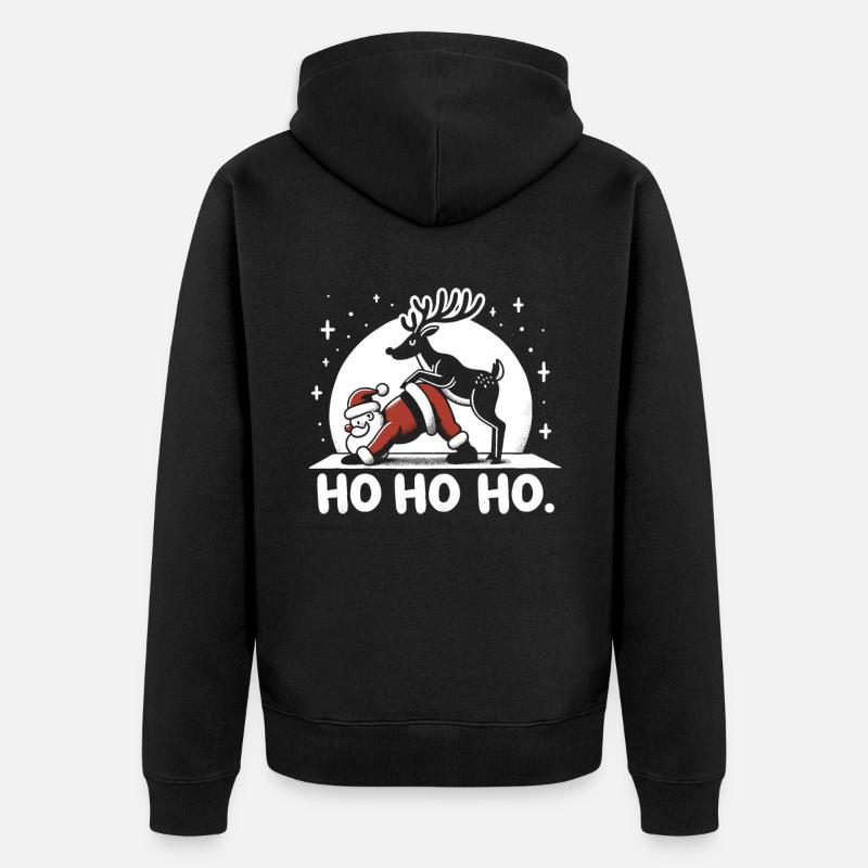 Ho Ho Ho - Veste à capuche bio Premium Unisexe - noir