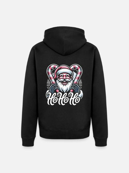 Ho Ho Ho - Unisex Premium Bio Zip Hoodie - Schwarz