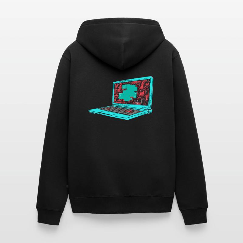 Entwickler Coder Programmierer Unisex Premium Bio Zip Hoodie