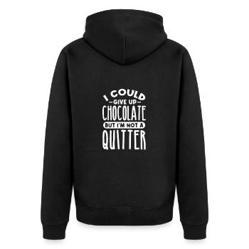 Chocolat Chocolat Nourriture Cacao Cadeau - Veste à capuche bio Premium Unisexe - noir - Dos - Nico (187cm)