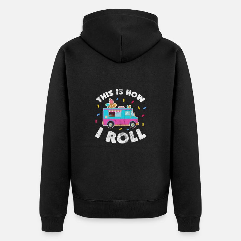 Glace - Veste à capuche bio Premium Unisexe - noir