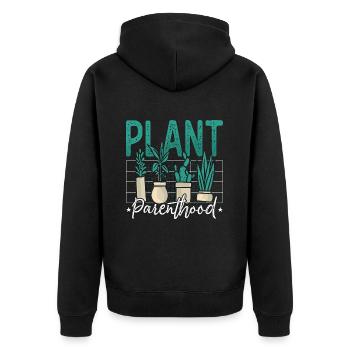 Plantes d’intérieur Plantes Parentalité Jardinage botanique - Veste à capuche bio Premium Unisexe - noir - Dos - Nico (187cm)