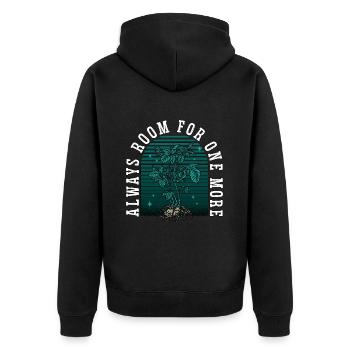 Houseplants Always Room For One More Flower Pot - Unisex Premium Organic Zip Hoodie - black - Back - Nico (187cm)