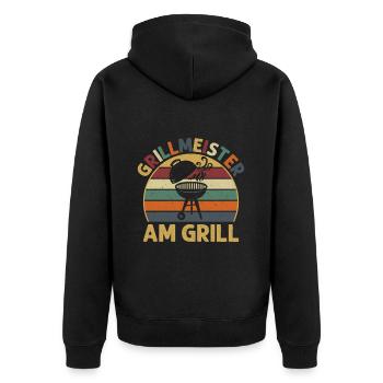 Grilling en plein air fan grill maître au gril - Veste à capuche bio Premium Unisexe - noir - Dos - Nico (187cm)
