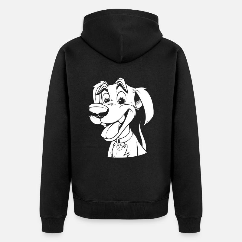 Chien ami à quatre pattes - Veste à capuche bio Premium Unisexe - noir