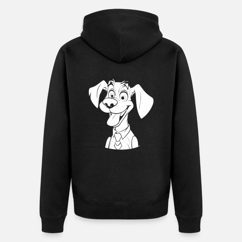 Chien ami à quatre pattes - Veste à capuche bio Premium Unisexe - noir