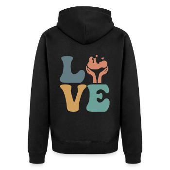 Doula Obstetrician Midwife Student - Unisex Premium Organic Zip Hoodie - black - Back - Nico (187cm)