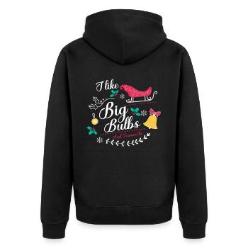 J’aime Big Bulbs et je ne peux pas mentir - Noël - Veste à capuche bio Premium Unisexe - noir - Dos - Nico (187cm)