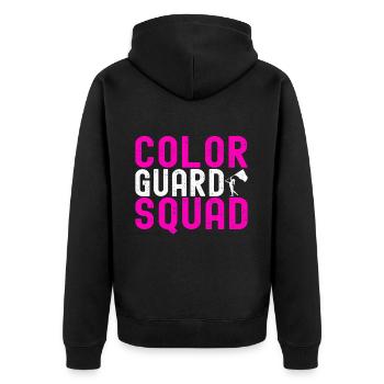 Drapeau agitant la fanfare garde de couleur - Veste à capuche bio Premium Unisexe - noir - Dos - Nico (187cm)