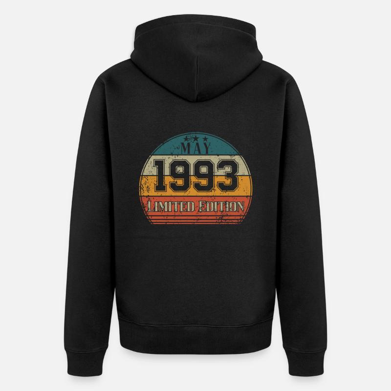Anniversaire - Édition limitée mai 1993 - Veste à capuche bio Premium Unisexe - noir
