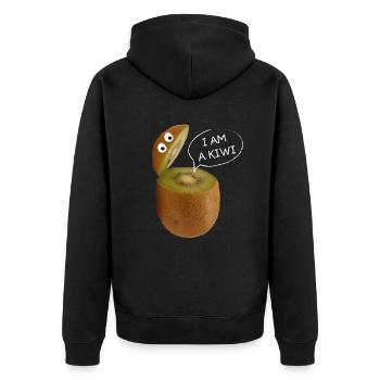 Je suis un Kiwi Nouvelle-Zélande Backpacking Travel High School Diploma - Veste à capuche bio Premium Unisexe - noir - Dos - Nico (187cm)