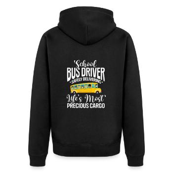 Chauffeur de bus Chauffeur de bus Bus Schuhlbus cadeau - Veste à capuche bio Premium Unisexe - noir - Dos - Nico (187cm)