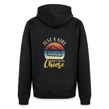 Fromage - Veste à capuche bio Premium Unisexe - noir - Dos - Nico (187cm)