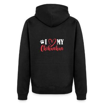 Chihuahua chien chien école chien propriétaire cadeau - Veste à capuche bio Premium Unisexe - noir - Dos - Nico (187cm)