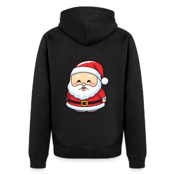 Père Noël drôle de Noël - Veste à capuche bio Premium Unisexe - noir - Dos - Nico (187cm)