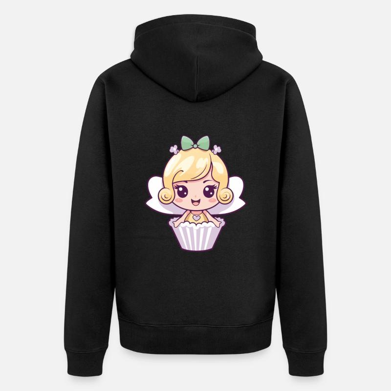 Backfee Fee Backen Kuchen - Unisex Premium Bio Zip Hoodie - Schwarz