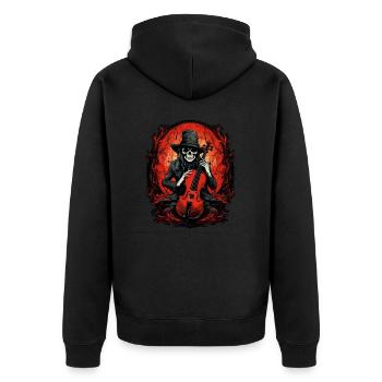 Violoncelliste Violoncelliste gothique Musicien Collo Music - Veste à capuche bio Premium Unisexe - noir - Dos - Nico (187cm)