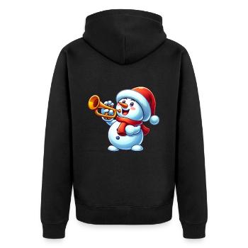 Conception d’instruments de musique de Noël - Veste à capuche bio Premium Unisexe - noir - Dos - Nico (187cm)