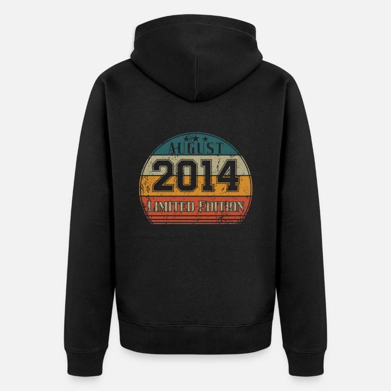 Anniversaire - Édition Limitée Août 2014 - Veste à capuche bio Premium Unisexe - noir