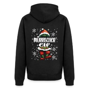Tenue de Noël Grumpy Elf - Veste à capuche bio Premium Unisexe - noir - Dos - Nico (187cm)