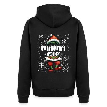 Tenue de Noël Mama Elf - Veste à capuche bio Premium Unisexe - noir - Dos - Nico (187cm)