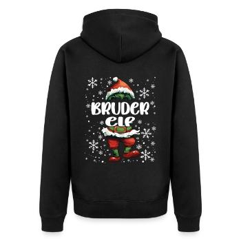 Tenue de Noël Frère Elfe - Veste à capuche bio Premium Unisexe - noir - Dos - Nico (187cm)
