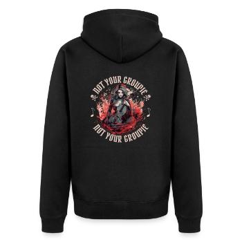 Cello Player Cellist Gothic Witchcraft Funny - Unisex Premium Organic Zip Hoodie - black - Back - Nico (187cm)