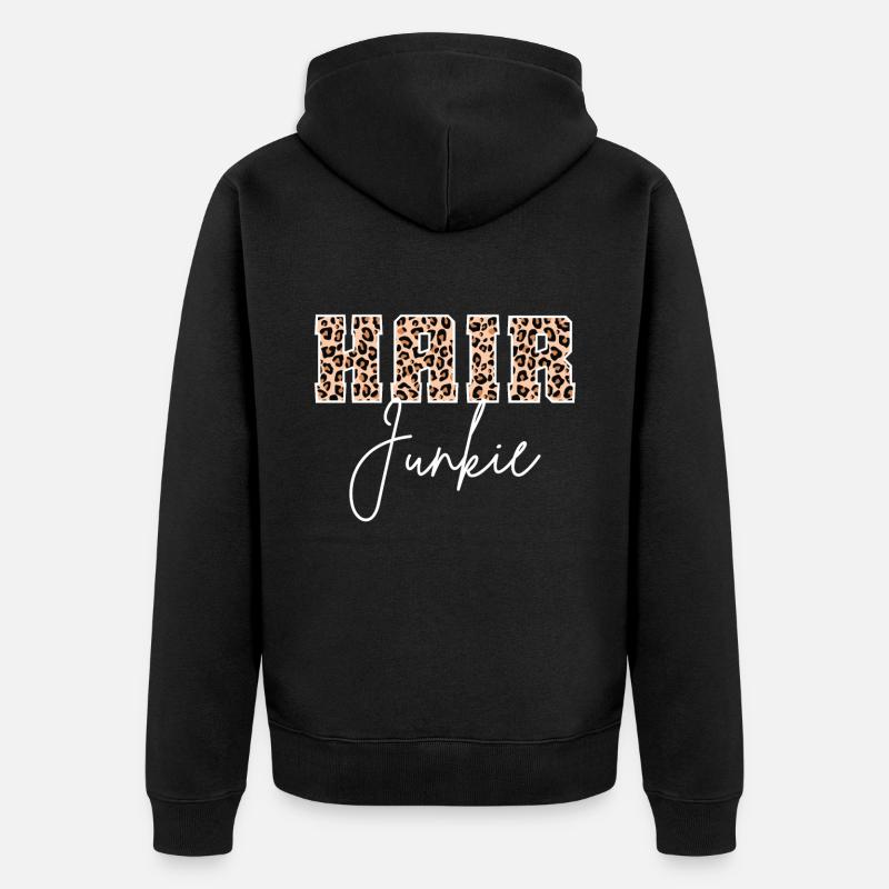 Coiffeur Salon de coiffure Cosmétologie - Veste à capuche bio Premium Unisexe - noir
