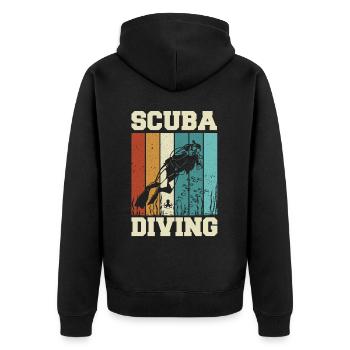 Plongée sous-marine, Plongée sous-marine, Vacances en mer - Veste à capuche bio Premium Unisexe - noir - Dos - Nico (187cm)