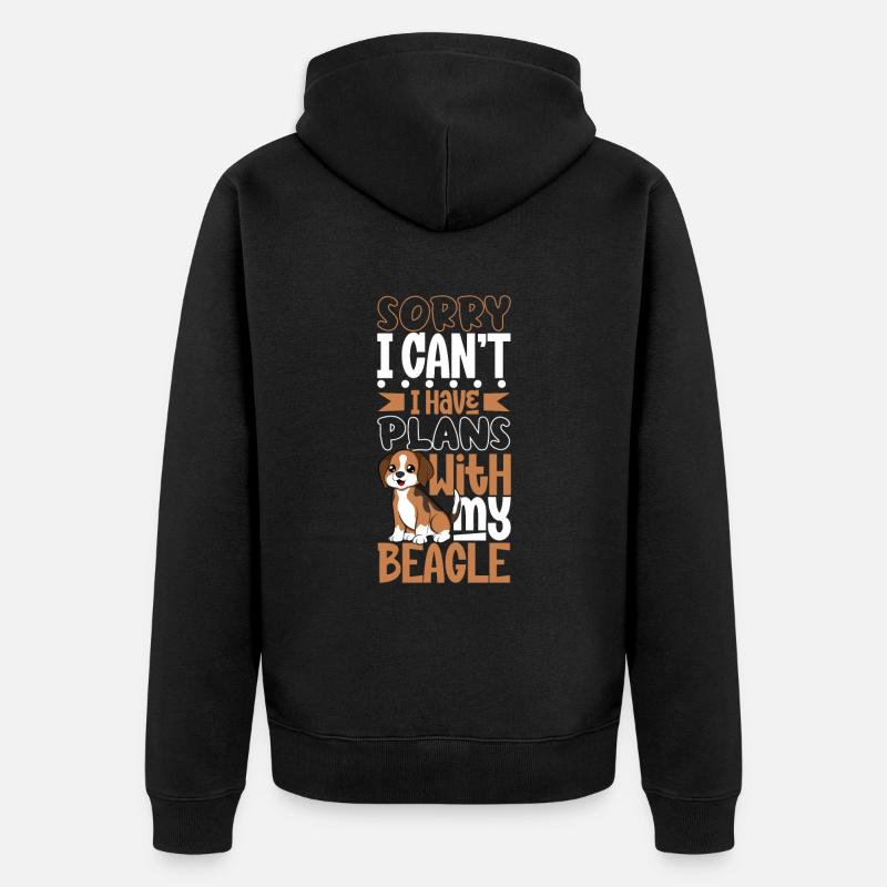Plans avec mon Beagle - Veste à capuche bio Premium Unisexe - noir
