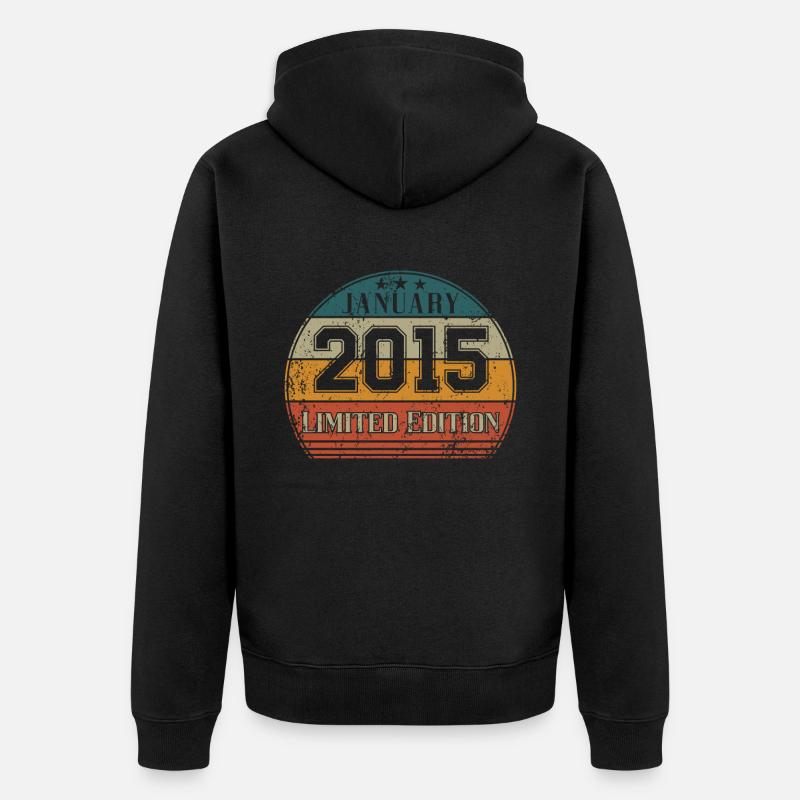 Anniversaire - Edition Limitée Janvier 2015 - Veste à capuche bio Premium Unisexe - noir
