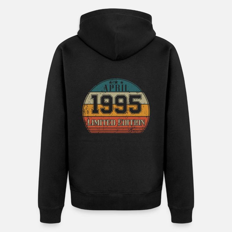 Anniversaire - Edition Limitée Avril 1995 - Veste à capuche bio Premium Unisexe - noir