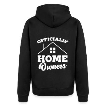 Neuer Hausbesitzer Hauswarmester Hausbesitzer - Unisex Premium Bio Zip Hoodie - Schwarz - Hinten - Nico (187cm)