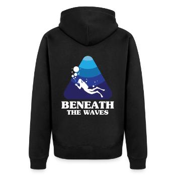 Scuba Diving, Scuba Diving, Holiday Sea Diver - Unisex Premium Organic Zip Hoodie - black - Back - Nico (187cm)