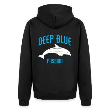 Scuba Diving, Scuba Diving, Holiday Sea Diver - Unisex Premium Organic Zip Hoodie - black - Back - Nico (187cm)
