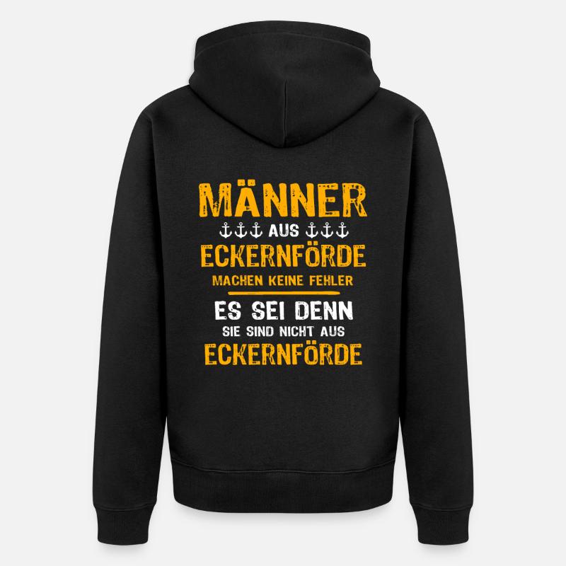 Eckernförde Mann Eckernförder Männer - Unisex Premium Bio Zip Hoodie - Schwarz