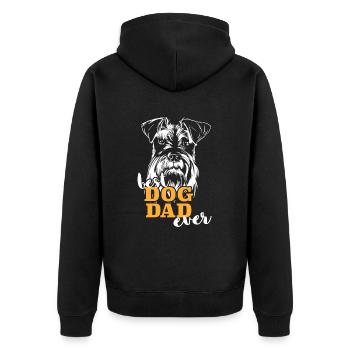 Meilleur Schnauzer nain Papa Schnauzer nain - Veste à capuche bio Premium Unisexe - noir - Dos - Nico (187cm)