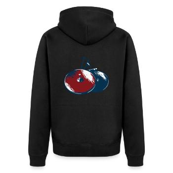 Fan Train Spielmannszug Cool - Unisex Premium Organic Zip Hoodie - black - Back - Nico (187cm)