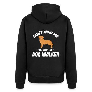 Don't bother with me, I'm just the - Unisex Premium Organic Zip Hoodie - black - Back - Nico (187cm)
