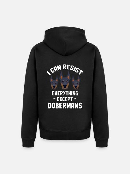 I can resist everything except - Unisex Premium Organic Zip Hoodie - black