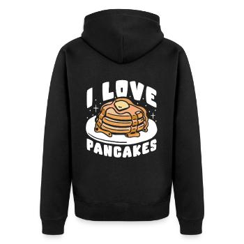 J’adore les crêpes - Veste à capuche bio Premium Unisexe - noir - Dos - Nico (187cm)