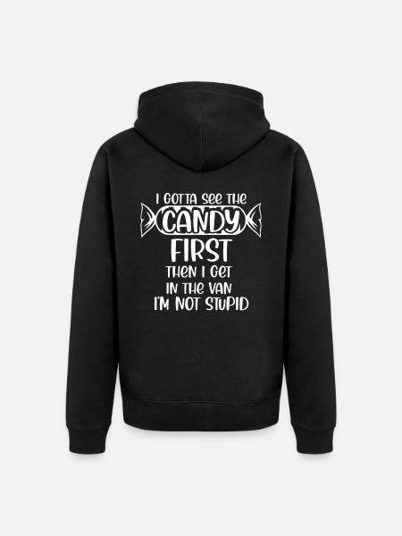 Primero tengo que ver los dulces y luego me subo a la camioneta - Chaqueta con capucha prémium ecológica unisex - negro