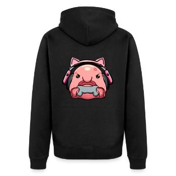 Kawaii Blobfish Gaming Gamer Fille - Veste à capuche bio Premium Unisexe - noir - Dos - Nico (187cm)