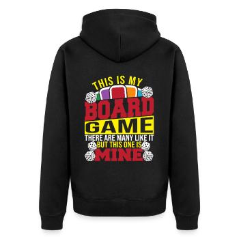 Board Games Game Board Gift - Unisex Premium Organic Zip Hoodie - black - Back - Nico (187cm)