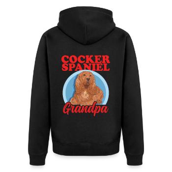 Cocker Spaniel grand-père chiens Cocker Spaniel cadeau - Veste à capuche bio Premium Unisexe - noir - Dos - Nico (187cm)