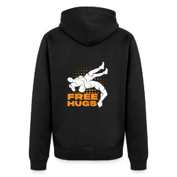 Lutteur lutteur Fight Wrestling Ringer cadeau - Veste à capuche bio Premium Unisexe - noir - Dos - Nico (187cm)