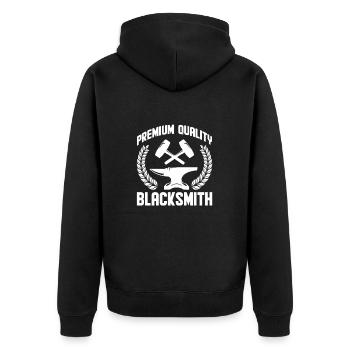 Forgeron Schiede enclume coutelier cadeau - Veste à capuche bio Premium Unisexe - noir - Dos - Nico (187cm)