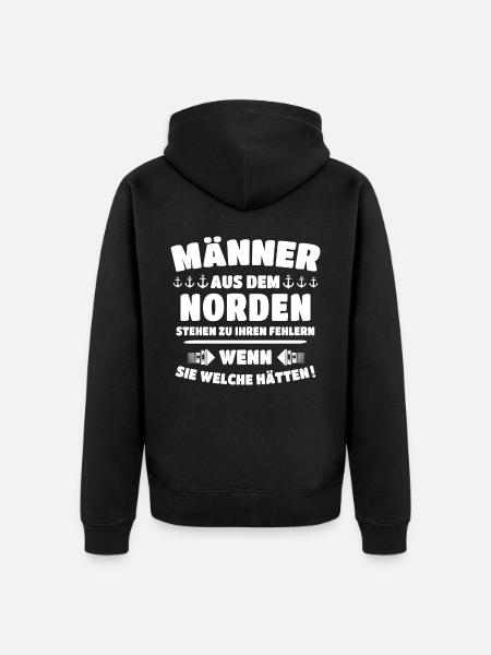 Norden Nordener - Unisex Premium Bio Zip Hoodie - Schwarz