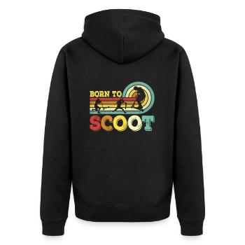 Born to Scoot Stunt Scooter Trick Scooter Scooter - Unisex Premium Organic Zip Hoodie - black - Back - Nico (187cm)