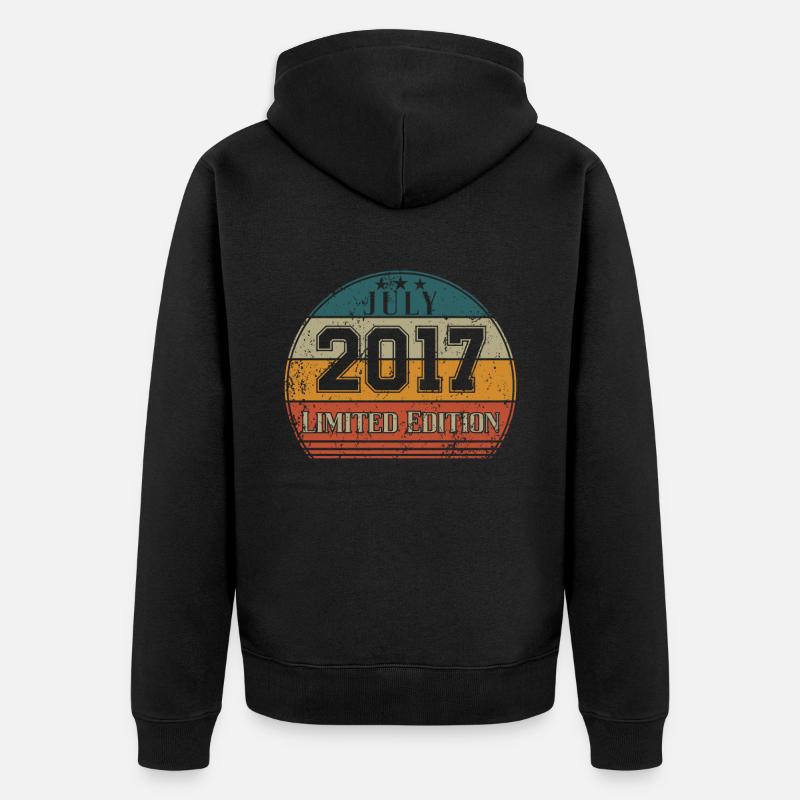 Anniversaire - Edition Limitée Juillet 2017 - Veste à capuche bio Premium Unisexe - noir